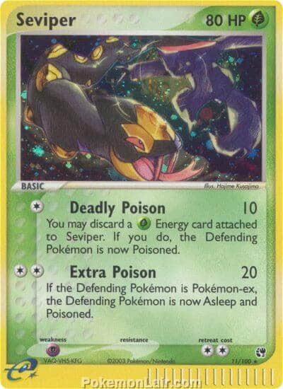 2003 Pokemon Trading Card Game EX Sandstorm Price List 11 Seviper