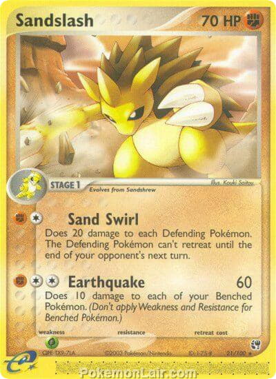2003 Pokemon Trading Card Game EX Sandstorm Price List 21 Sandslash