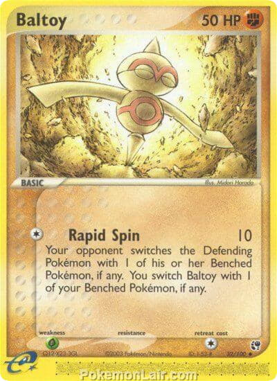 2003 Pokemon Trading Card Game EX Sandstorm Price List 32 Baltoy