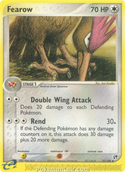 2003 Pokemon Trading Card Game EX Sandstorm Price List 37 Fearow