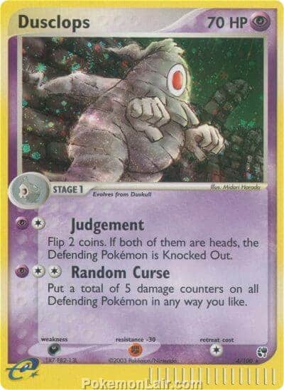 2003 Pokemon Trading Card Game EX Sandstorm Price List 4 Dusclops