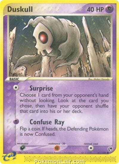 2003 Pokemon Trading Card Game EX Sandstorm Price List 61 Duskull