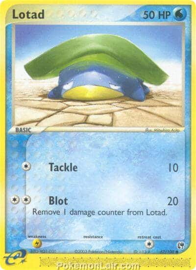 2003 Pokemon Trading Card Game EX Sandstorm Price List 67 Lotad
