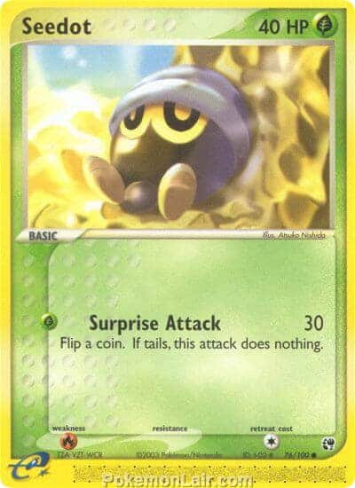 2003 Pokemon Trading Card Game EX Sandstorm Price List 76 Seedot