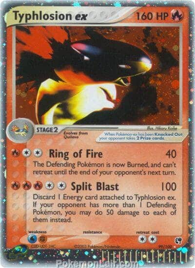 2003 Pokemon Trading Card Game EX Sandstorm Price List 99 Typhlosion EX