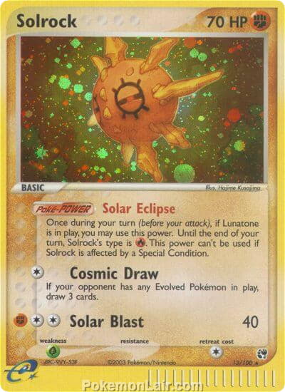 2003 Pokemon Trading Card Game EX Sandstorm Set 13 Solrock