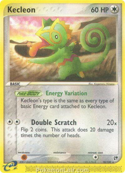 2003 Pokemon Trading Card Game EX Sandstorm Set 18 Kecleon