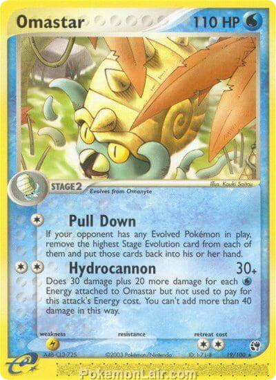 2003 Pokemon Trading Card Game EX Sandstorm Set 19 Omastar