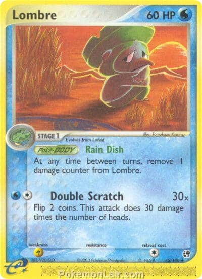 2003 Pokemon Trading Card Game EX Sandstorm Set 45 Lombre