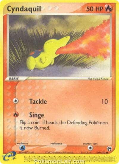 2003 Pokemon Trading Card Game EX Sandstorm Set 59 Cyndaquil