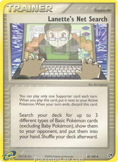 2003 Pokemon Trading Card Game EX Sandstorm Set 87 Lanettes Net Search