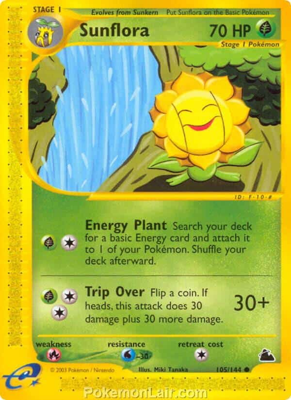 2003 Pokemon Trading Card Game Skyridge Price List 105 Sunflora