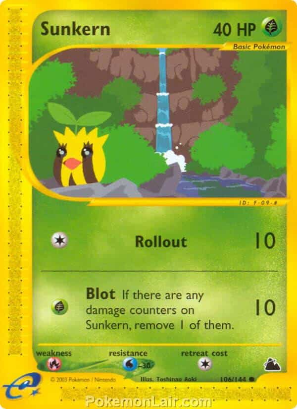 2003 Pokemon Trading Card Game Skyridge Price List 106 Sunkern
