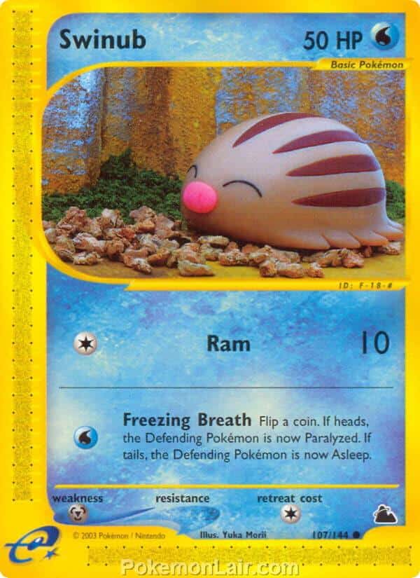 2003 Pokemon Trading Card Game Skyridge Price List 107 Swinub