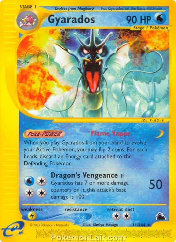 2003 Pokemon Trading Card Game Skyridge Price List 11 Gyarados