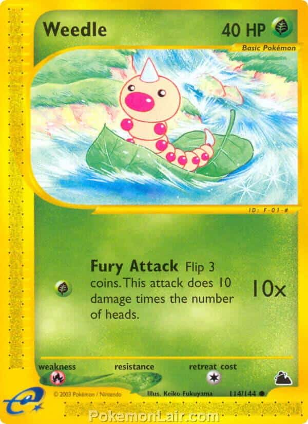 2003 Pokemon Trading Card Game Skyridge Price List 114 Weedle