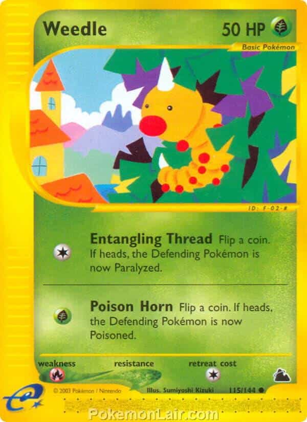 2003 Pokemon Trading Card Game Skyridge Price List 115 Weedle