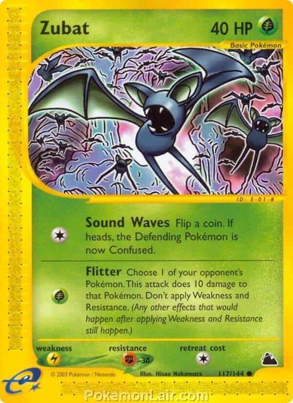 2003 Pokemon Trading Card Game Skyridge Price List 117 Zubat