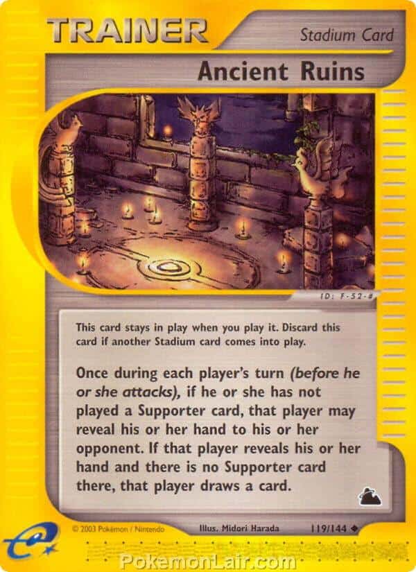 2003 Pokemon Trading Card Game Skyridge Price List 119 Ancient Ruins