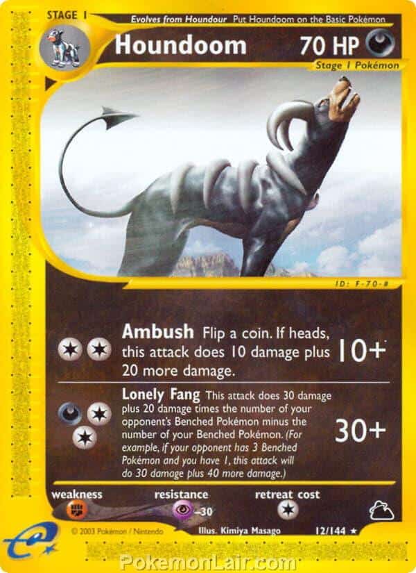 2003 Pokemon Trading Card Game Skyridge Price List 12 Houndoom