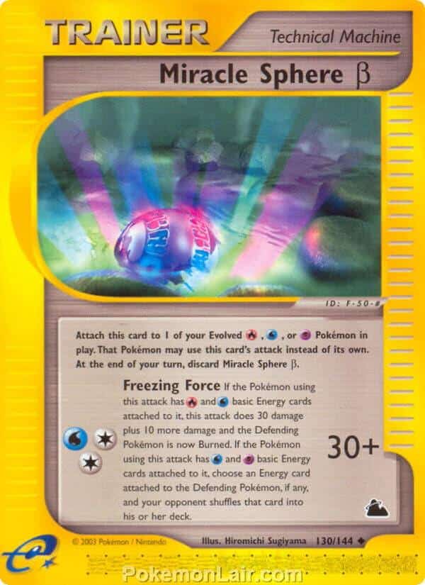 2003 Pokemon Trading Card Game Skyridge Price List 130 Miracle Sphere Beta