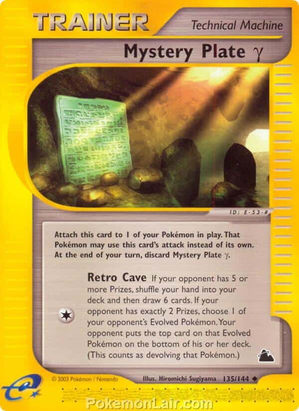 2003 Pokemon Trading Card Game Skyridge Price List 135 Mystery Plate Gamma