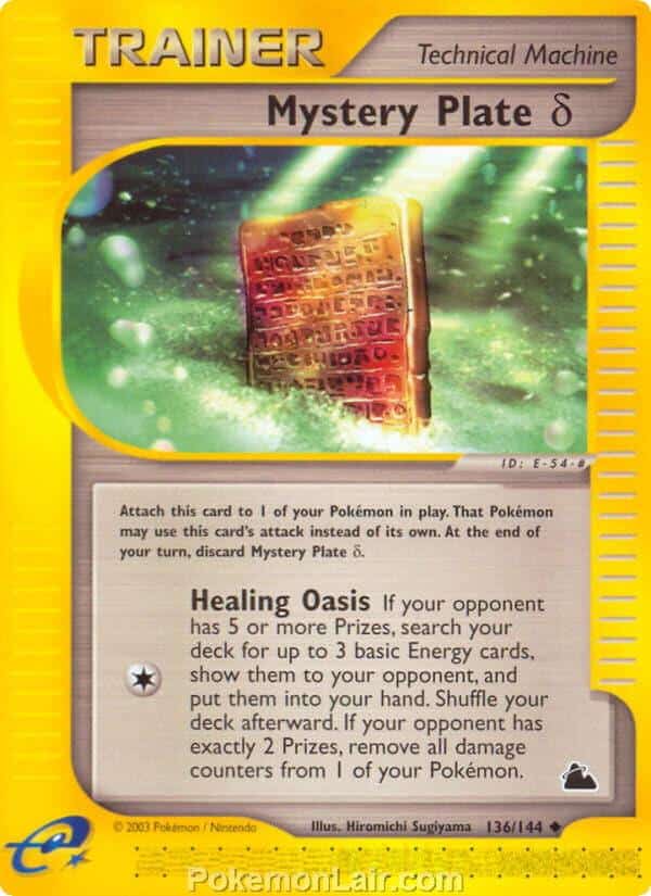 2003 Pokemon Trading Card Game Skyridge Price List 136 Mystery Plate Delta