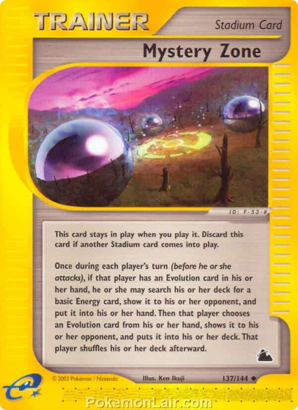 2003 Pokemon Trading Card Game Skyridge Price List 137 Mystery Zone