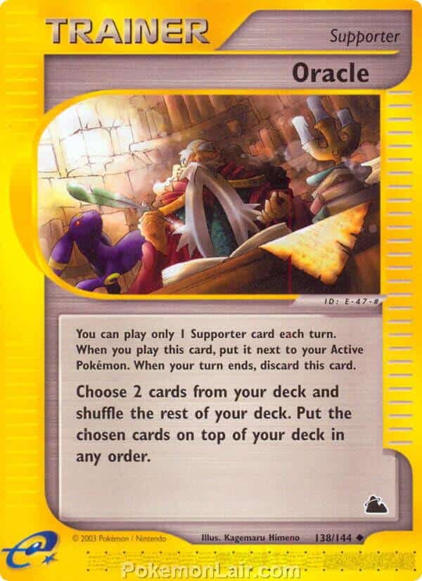 2003 Pokemon Trading Card Game Skyridge Price List 138 Oracle