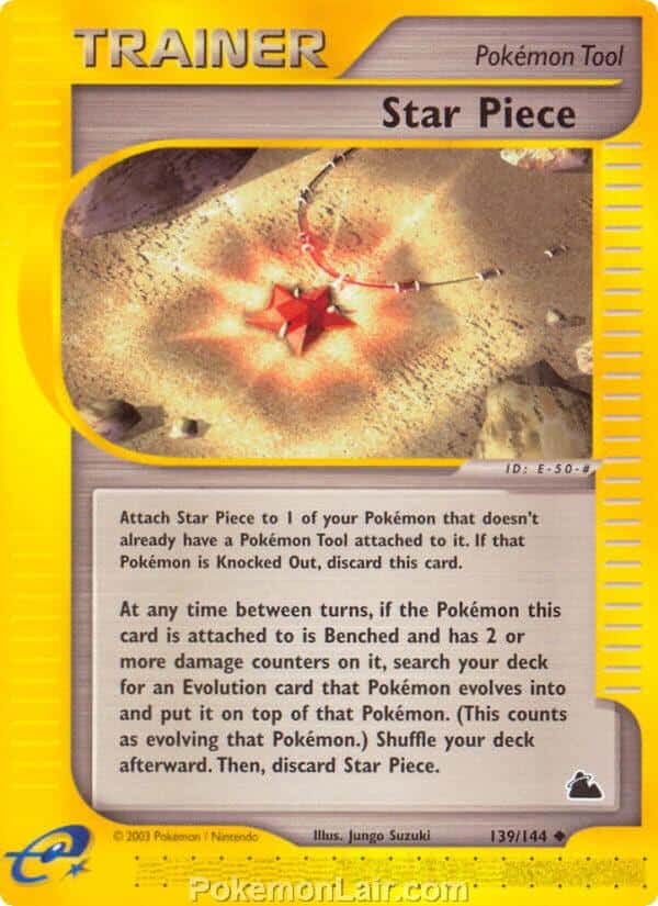 2003 Pokemon Trading Card Game Skyridge Price List 139 Star Piece