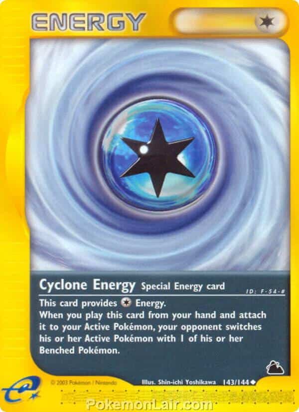 2003 Pokemon Trading Card Game Skyridge Price List 143 Cyclone Energy