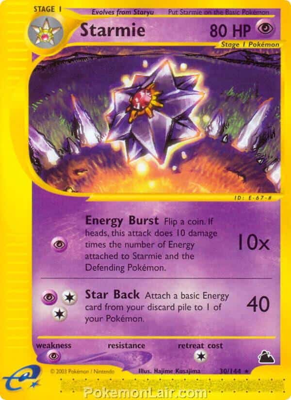2003 Pokemon Trading Card Game Skyridge Price List 30 Starmie