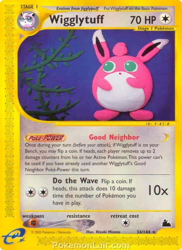 2003 Pokemon Trading Card Game Skyridge Price List 34 Wigglytuff