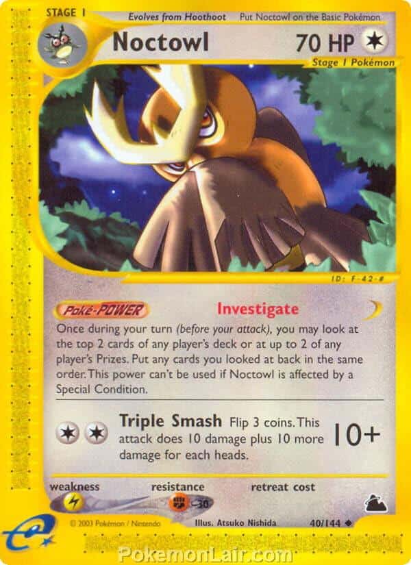 2003 Pokemon Trading Card Game Skyridge Price List 40 Noctowl