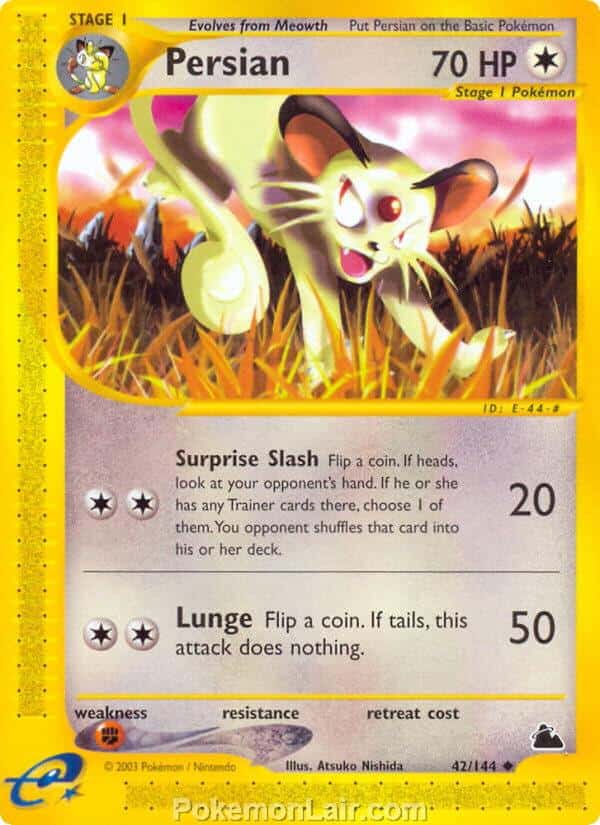 2003 Pokemon Trading Card Game Skyridge Price List 42 Persian