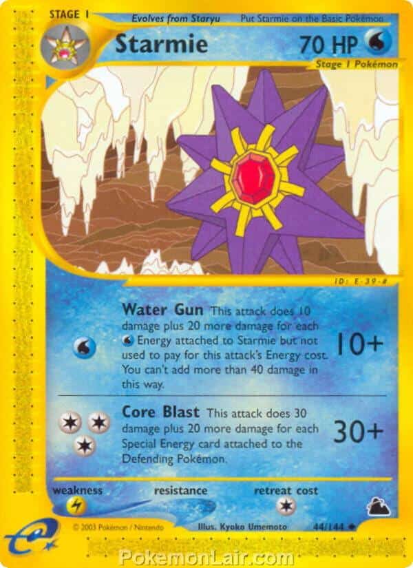 2003 Pokemon Trading Card Game Skyridge Price List 44 Starmie