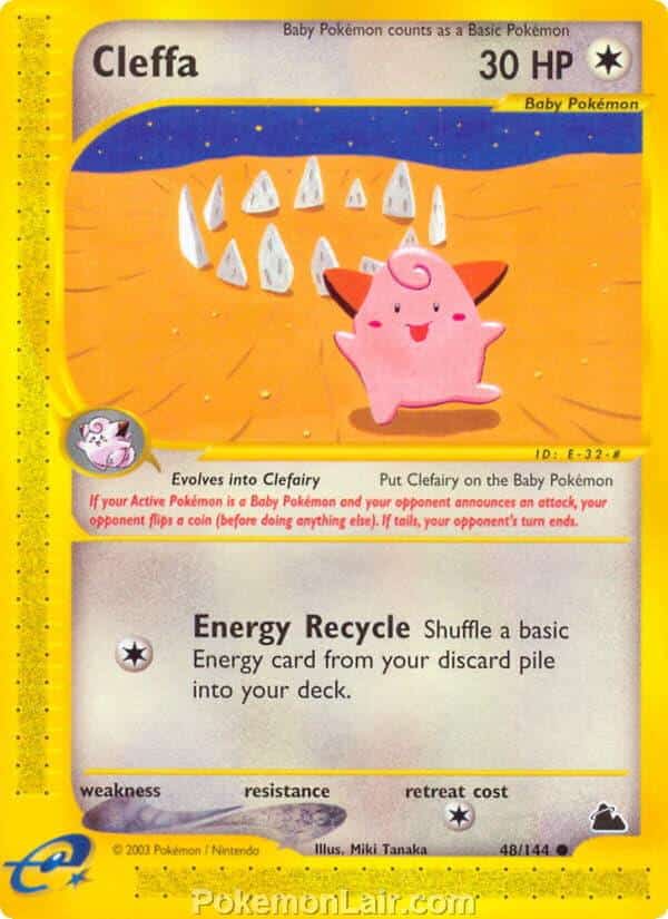 2003 Pokemon Trading Card Game Skyridge Price List 48 Cleffa