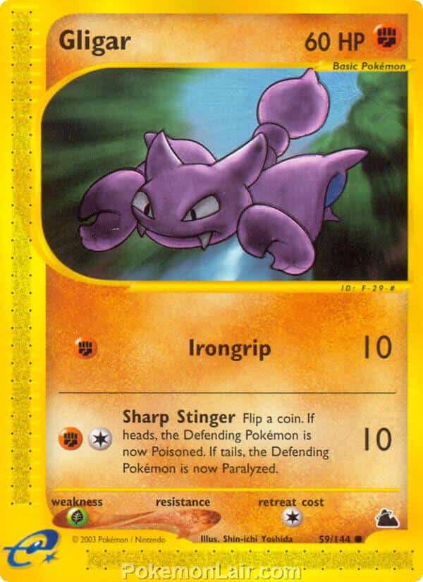 2003 Pokemon Trading Card Game Skyridge Price List 59 Gligar
