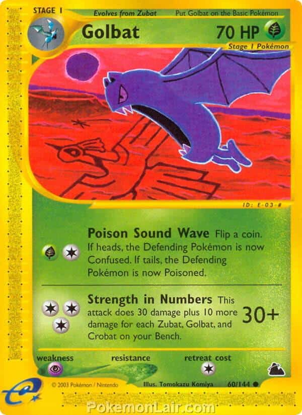 2003 Pokemon Trading Card Game Skyridge Price List 60 Golbat