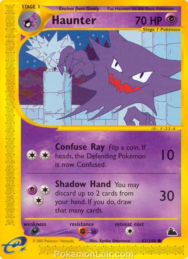 2003 Pokemon Trading Card Game Skyridge Price List 63 Haunter