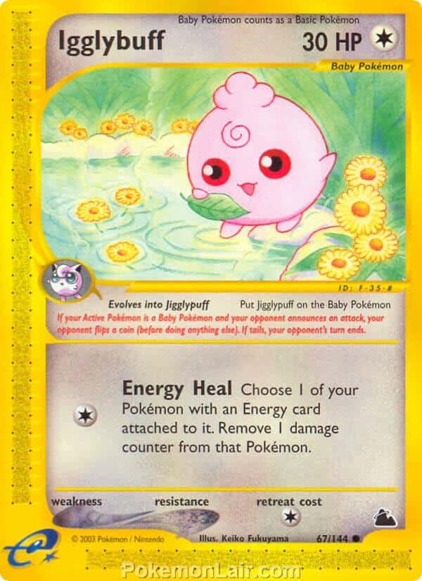2003 Pokemon Trading Card Game Skyridge Price List 67 Igglybuff