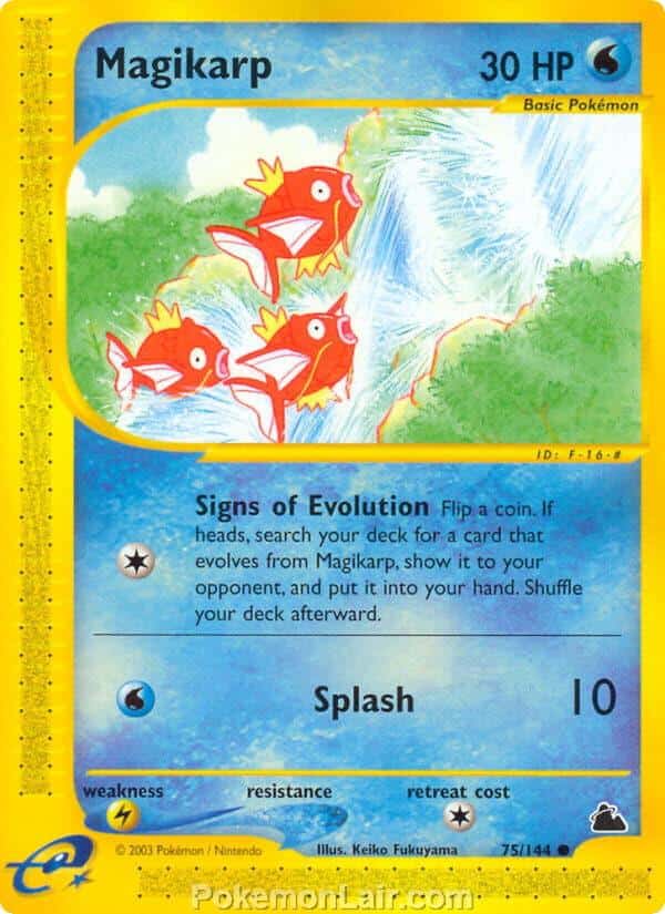 2003 Pokemon Trading Card Game Skyridge Price List 75 Magikarp