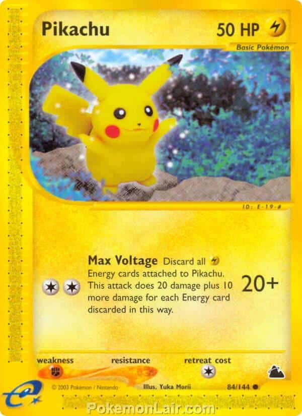 2003 Pokemon Trading Card Game Skyridge Price List 84 Pikachu