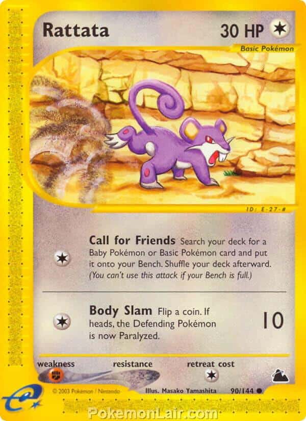 2003 Pokemon Trading Card Game Skyridge Price List 90 Rattata