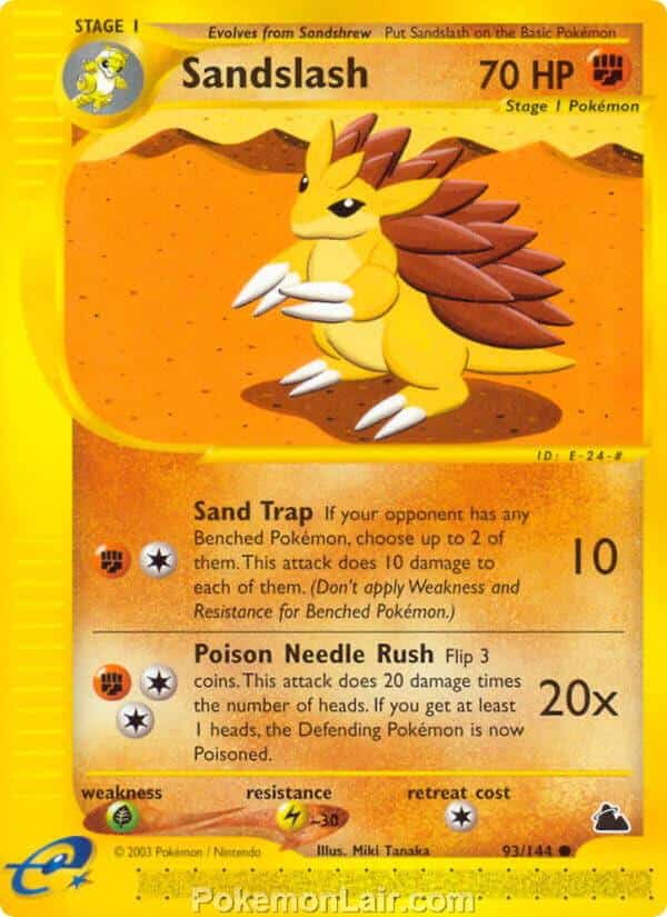 2003 Pokemon Trading Card Game Skyridge Price List 93 Sandslash