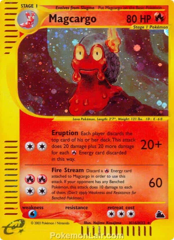 2003 Pokemon Trading Card Game Skyridge Price List H16 Magcargo