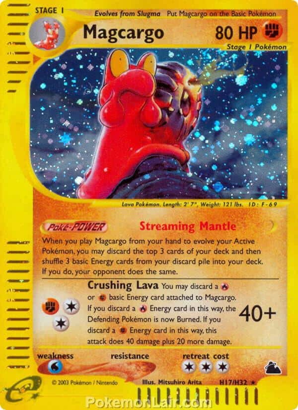 2003 Pokemon Trading Card Game Skyridge Price List H17 Magcargo