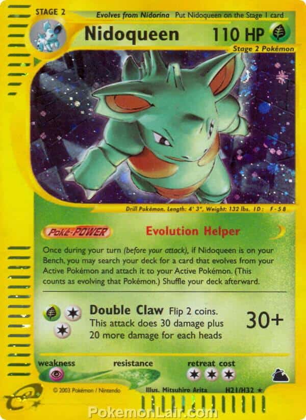 2003 Pokemon Trading Card Game Skyridge Price List H21 Nidoqueen