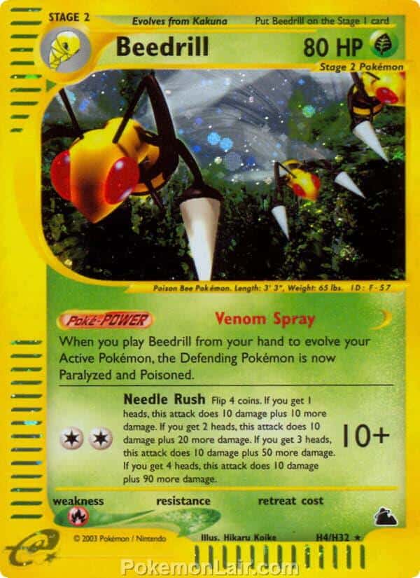 2003 Pokemon Trading Card Game Skyridge Price List H4 Beedrill