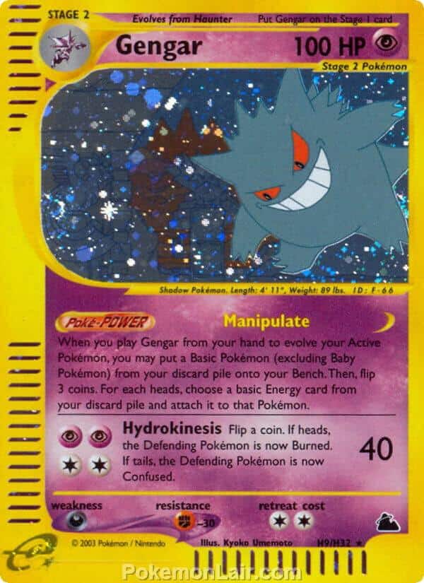 2003 Pokemon Trading Card Game Skyridge Price List H9 Gengar